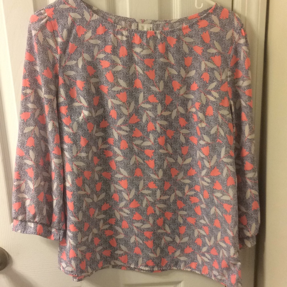 Pink Owl polka dot tulip blouse